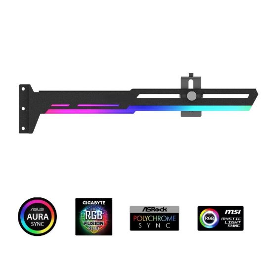 Obrázek 1stCool Podpěra GPU Kovový držák ARGB, černá