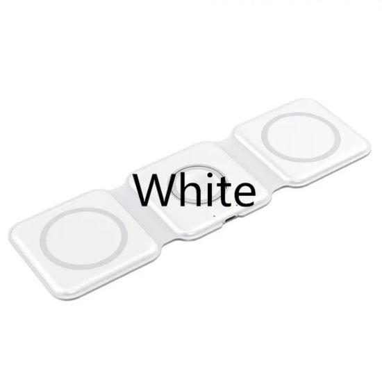 Obrázek 1stCOOL bezdrátová přenosná QI nabíječka 3v1, MagSafe, USB-C, bílá