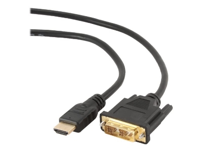 Obrázek GEMBIRD HDMI to DVI male-male cable with gold-plated connectors 0.5m
