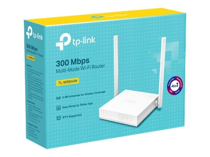 Obrázek TP-LINK TL-WR844N N300 WiFi Router 2.4GHz 5 10/100M Ports 2 antennas Router/Access Point/Range Extender/WISP mode IPTV IPv6