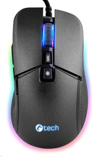 Obrázek C-TECH herní myš Dawn, casual gaming, 6400 DPI, RGB podsvícení, USB