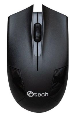 Obrázek C- TECH myš WLM- 08, bezdrátová, 1200DPI, 3 tlačítka, USB nano receiver, černá