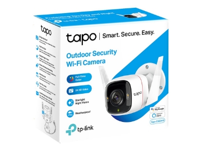 Obrázek TP-LINK TAPO C320WS Outdoor Security Wi-Fi Camera 2K 2560x1440 2.4 GHz 2T2R 2xExternal Antennas 1xEthernet Port Motion Detection