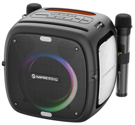 Obrázek C-TECH repro Impressio Qubis, Party, 80W, 2x Mikrofón