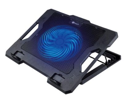 Obrázek C- TECH chladící podložka pod NTB CLP- S100, Až 17", 1x 140mm, 2x USB, modré podsvícení