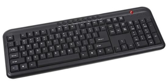 Obrázek C-TECH klávesnice KB-102M USB, multimediální, slim, black, CZ/SK