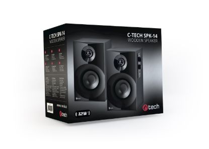 Obrázek C- TECH repro SPK- 14, 2.0, dřevěné, černé