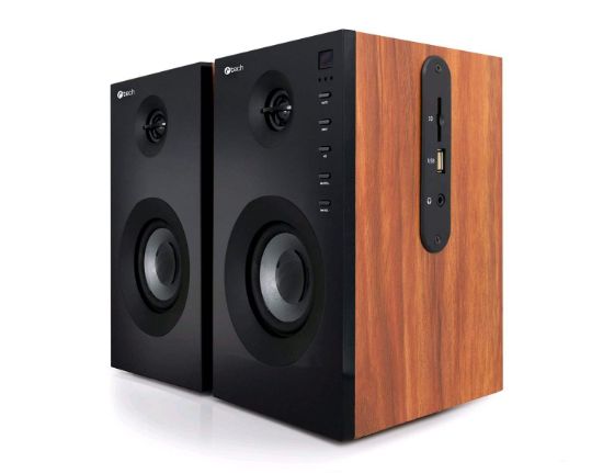 Obrázek C-TECH repro SPK-550BT, 2.0, dřevěné, bluetooth, dálkové ovládání
