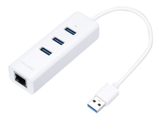 Obrázek TP-LINK UE330 USB 3.0 to Gigabit ethernet RJ45 10/100/1000Mbps 3x USB hub