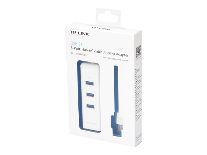 Obrázek TP-LINK UE330 USB 3.0 to Gigabit ethernet RJ45 10/100/1000Mbps 3x USB hub