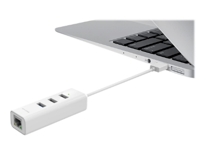 Obrázek TP-LINK UE330 USB 3.0 to Gigabit ethernet RJ45 10/100/1000Mbps 3x USB hub