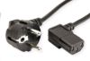 Obrázek C- TECH kabel síťový 220/ 230V napájecí, lomený, VDE, 2m