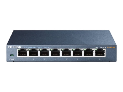 Obrázek TP-LINK TL-SG108 Desktop Switch 8x 10/100/1000Mbps RJ45 Metal case