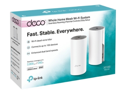 Obrázek TP-LINK DECO E4 2-Pack AC1200 whole home Mesh WiFi system 2 int. ant. per unit