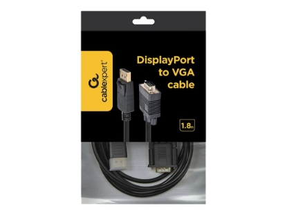 Obrázek GEMBIRD CCP-DPM-VGAM-6 DisplayPort to VGA adapter cable Black 1.8m