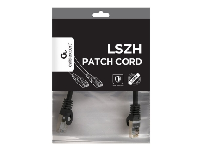 Obrázek GEMBIRD PP6A-LSZHCU-BK-0.25M patchcord RJ45 cat.6A SFTP LSZH 0.25m black