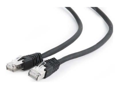 Obrázek GEMBIRD PP6A-LSZHCU-BK-0.25M patchcord RJ45 cat.6A SFTP LSZH 0.25m black