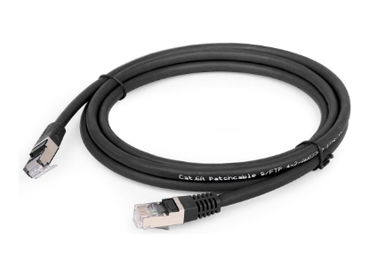 Obrázek GEMBIRD PP6A-LSZHCU-BK-0.25M patchcord RJ45 cat.6A SFTP LSZH 0.25m black