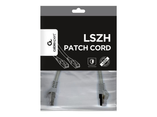 Obrázek GEMBIRD PP6A-LSZHCU-0.25M patchcord RJ45 cat.6A SFTP LSZH 0.25m gray