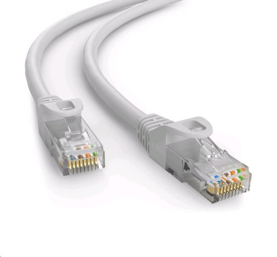 Obrázek C-TECH kabel patchcord Cat6e, UTP, šedý, 0,5m