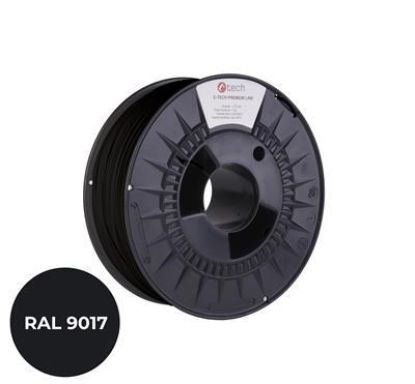 Obrázek C-TECH Tisková struna (filament) PREMIUM LINE, PA6, dopravní černá, RAL9017, 1,75mm, 1kg