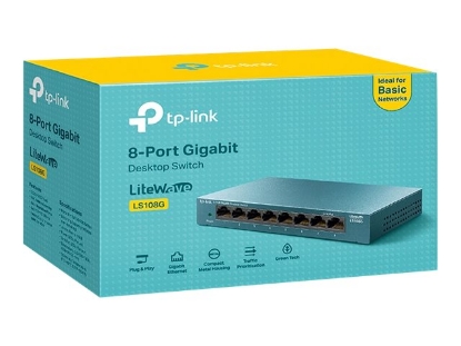 Obrázek TP-LINK LS108G LiteWave Switch 8x10/100/1000Mbps metal desktop case