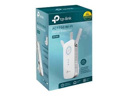 Obrázek TP-LINK RE450 Dual Band AC1750 WiFi Range Extender Gigabit 3 anteny