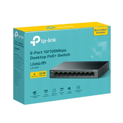 Obrázek TP-LINK 9-Port 10/100 Mbps Desktop Switch with 8-Port PoE+