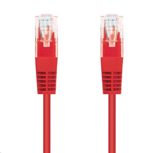 Obrázek C-TECH kabel patchcord Cat5e, UTP, červený, 0,25m