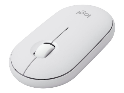 Obrázek LOGITECH Pebble Mouse 2 M350s Mouse optical 3 buttons wireless Bluetooth 5.2 LE tonal white