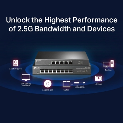 Obrázek TP-LINK TL-SG105-M2 Desktop 2.5G Switch 5x 100/1000/2500Mbps Metal case (P)
