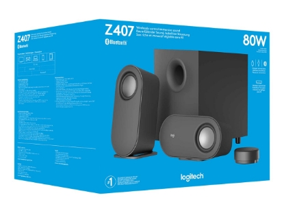 Obrázek LOGITECH Z407 Android Edition speaker system for PC 2.1channel wireless Bluetooth USB 40 Watt Total graphite grey