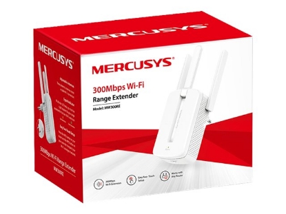 Obrázek TP-LINK MERCUSYS MW300RE N300 WiFi 802.11n Range Extender WPS 2x antenna