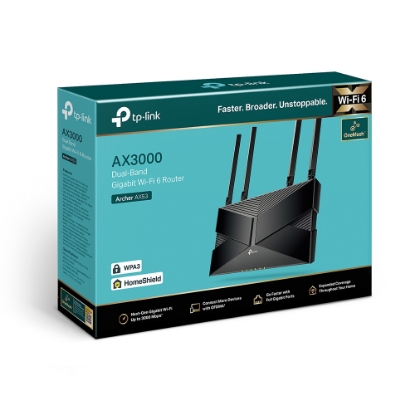 Obrázek TP-LINK AX3000 Dual-Band Wi-Fi 6 Router 574Mbps at 2.4GHz + 2402Mbps at 5GHz