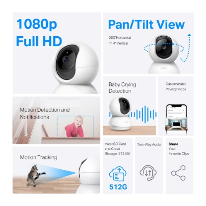 Obrázek TP-LINK Pan/Tilt Home Security Wi-Fi Camera 1080p 2.4GHz