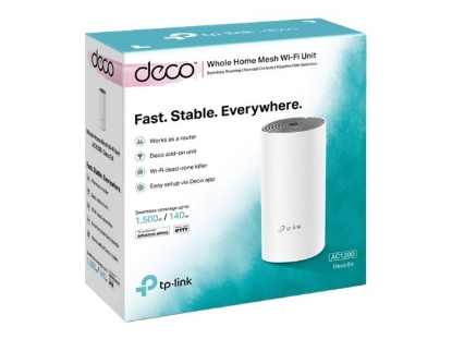 Obrázek TP-LINK Deco E4 unit AC1200 Whole-Home Mesh Wi-Fi System 867Mbps 5GHz+300Mbps 2.4GHz 2 10/100 RJ45 2 int. ant.