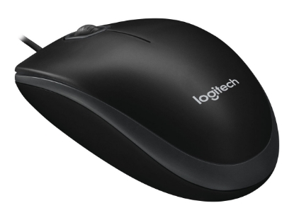 Obrázek LOGITECH B100 Mouse right and left-handed optical 3 buttons wired USB black