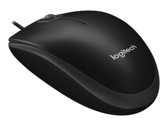 Obrázek LOGITECH B100 Mouse right and left-handed optical 3 buttons wired USB black
