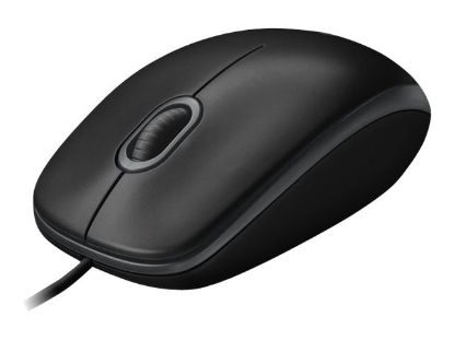 Obrázek LOGITECH B100 Mouse right and left-handed optical 3 buttons wired USB black