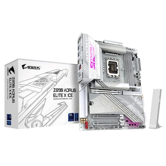 Obrázek GIGABYTE MB Sc LGA1851 Z890 A ELITE X ICE, Intel Z890, 4xDDR5, 1xHDMI, 1xThunderbolt, WiFi