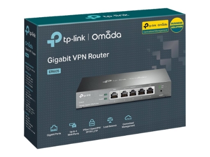 Obrázek TP-LINK ER605 GLAN Multi WAN VPN router 1x GE WAN Port + 3x GE WAN/LAN Ports + 1x GE LAN Port Omada SDN