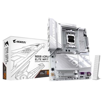 Obrázek GIGABYTE MB Sc AM5 B850 A ELITE WF7 ICE, AMD B850, 4xDDR5, 1xDP, WiFi, ATX