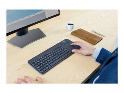 Obrázek LOGITECH 920-007151 K400 Plus bezdrátová klávesnice s touchpadem CZ + SK černá