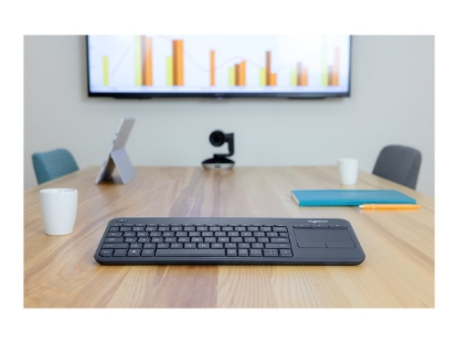 Obrázek LOGITECH 920-007151 K400 Plus bezdrátová klávesnice s touchpadem CZ + SK černá