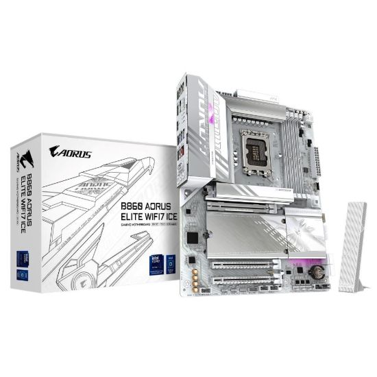 Obrázek GIGABYTE MB Sc LGA1851 B860 AORUS ELITE WIFI7 ICE, Intel B860, 4xDDR5, 1xThunderbolt, 1xDP, 1xHDMI, WiFi, ATX
