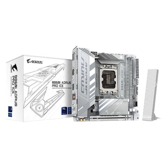 Obrázek GIGABYTE MB Sc LGA1851 B860I AORUS PRO ICE, Intel B860, 2xDDR5, 1xThunderbolt, 1xDP, 1xHDMI, WiFi, Mini-ITX