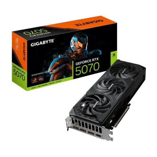 Obrázek GIGABYTE VGA NVIDIA GeForce RTX 5070 WINDFORCE OC 12G, 12G GDDR7, 3xDP, 1xHDMI