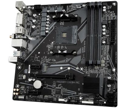 Obrázek GIGABYTE MB Sc AM4 A520M DS3H AC, AMD A520, 4xDDR4, 1xDP, 1xHDMI, 1xDVI-D, WiFi, mATX