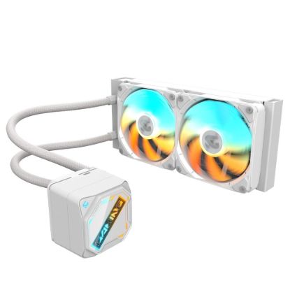 Obrázek GIGABYTE Vodní chladič GAMING 240 ICE, 2x120mm, ARGB, LGA1851, AM5, bílá