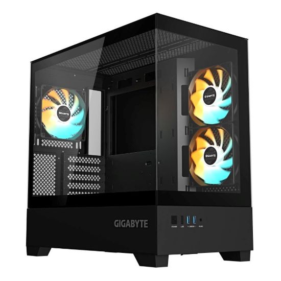 Obrázek GIGABYTE case GB-C201P, Mid tower, 2xUSB 3.0, 3x 120mm ARGB Fan, černá